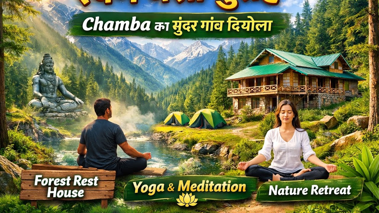 चम्बा के सुंदर गांव दियोला का Forest Rest House | Nature, Yoga & Meditation Retreat”
