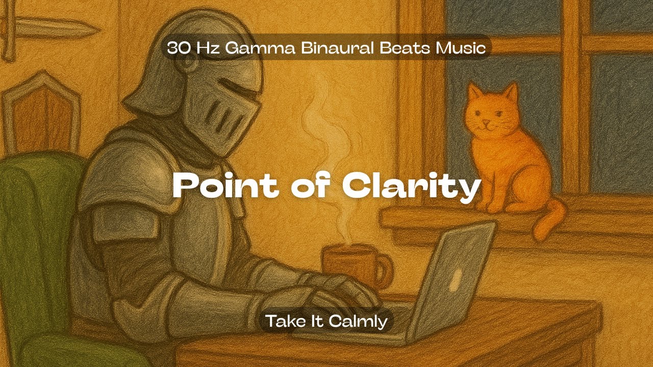 Point of Clarity - 60 Minutes of Focus. Gamma binaural beat 30 Hz, Rhodes, Percussion, Kalimba.