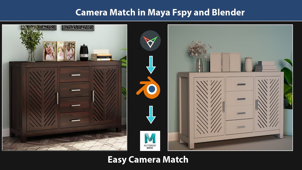 Perfect Camera Match in Autodesk Maya with fSpy and Blender #mayatutorial