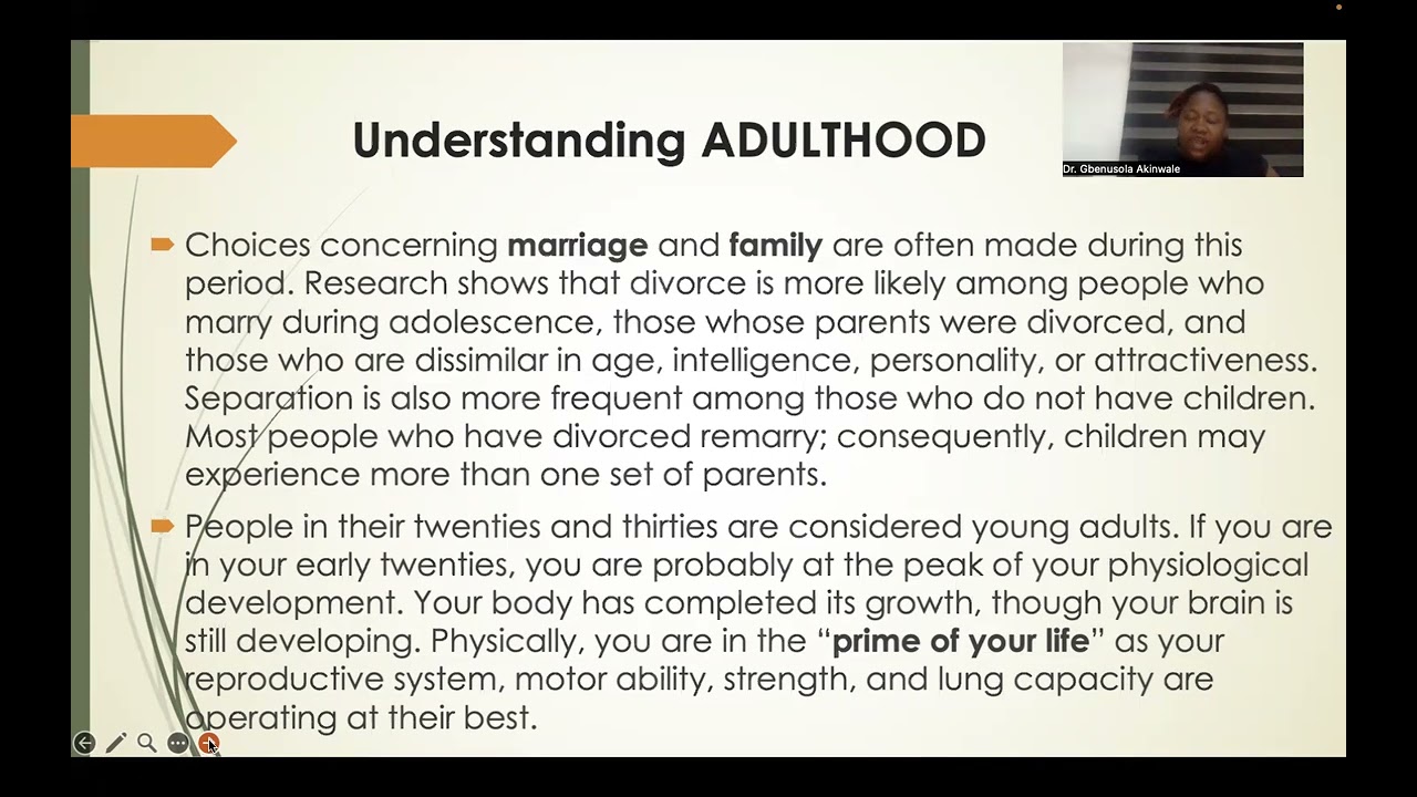 videoUNDERSTANDING ADULTHOOD DEVELOPMENT