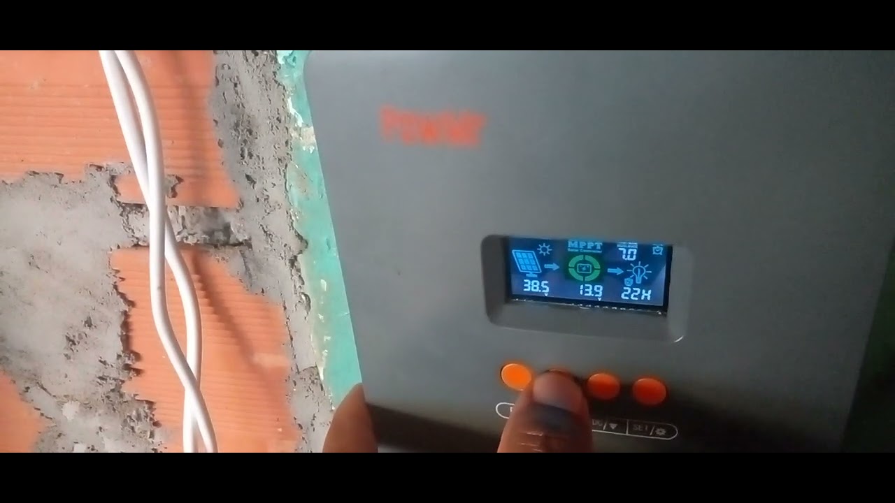 controlador solar mppt powmr cargando baterias lifepo4