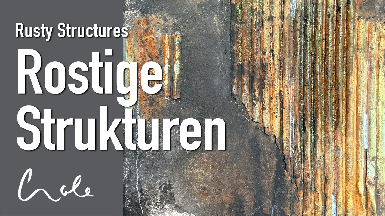 Einfache abstrakte 3D Acrylmalerei mit Rost-Effekt