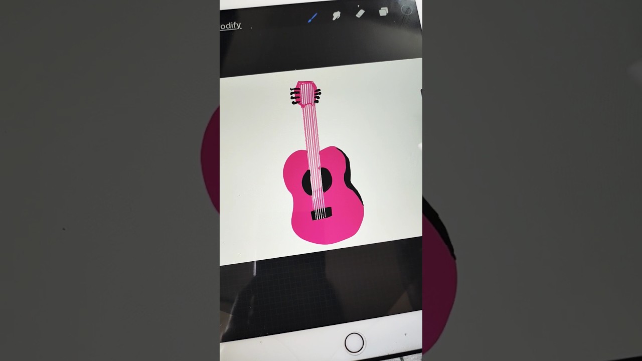 guitar drawing//how to draw guitar #shorts#drawandcolour