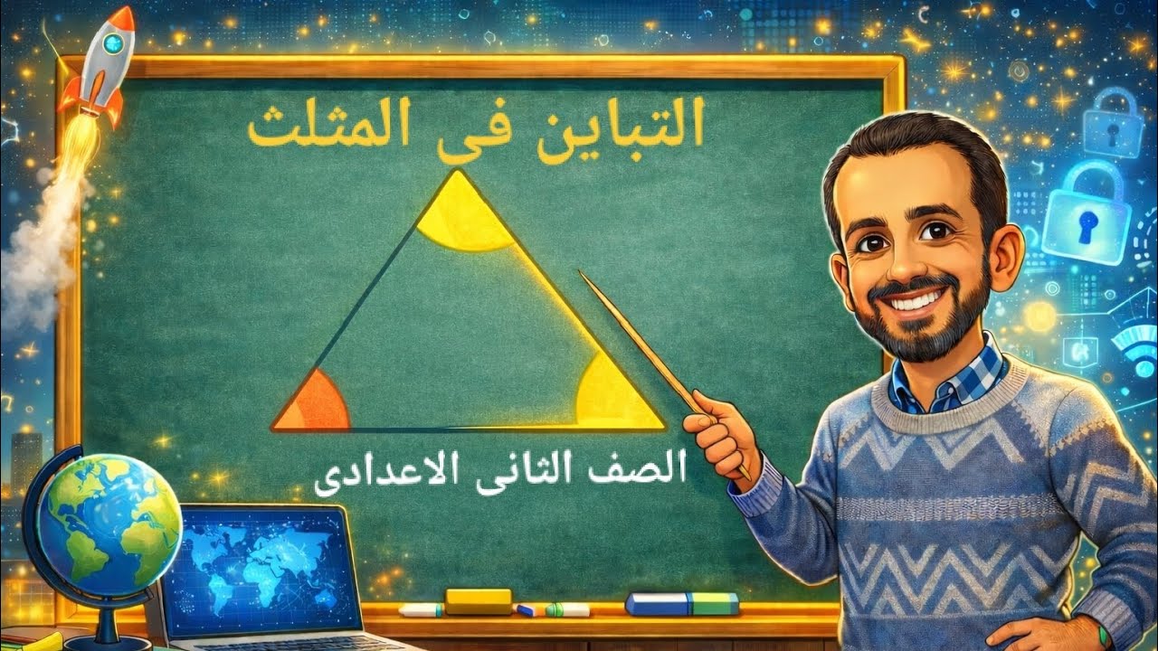 التباين في المثلث #الصف_الثاني_الاعدادي #الحسن_عبدالمحسن #فكرة_ومسألة 