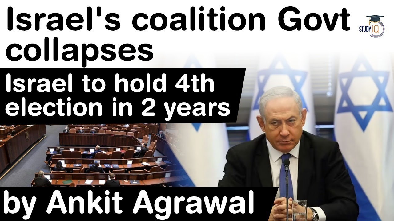Israel's coalition Government collapse - Israel to face 4th election in 2 years #UPSC #IAS