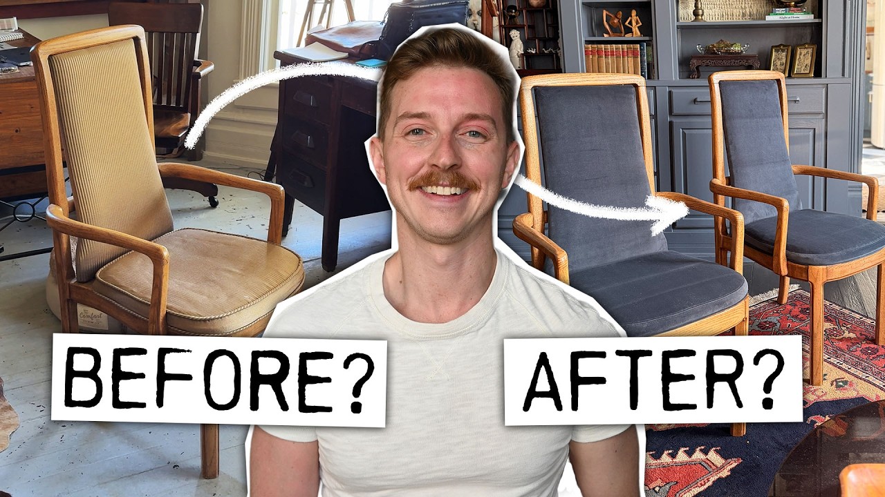 Modern Dining Chair Thrift Flip Transformation - With Reupholstery Tips!