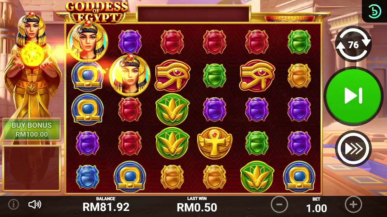Goddess of Egypt &ndash; No Bonus Triggered Today | Gems Game Review (Sugar96)