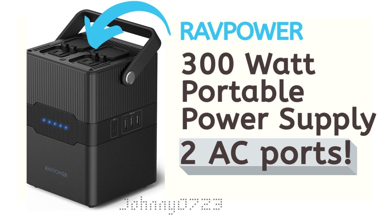 Портативная электростанция RAVPower RP-PB187 &mdash; 2 порта переменного тока мощностью до 300 Вт, 3 порта USB, USB-C
