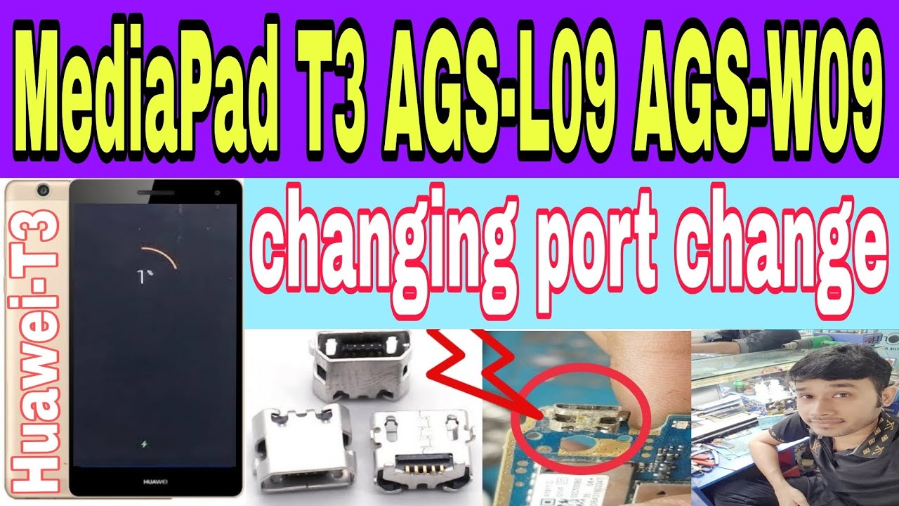 How to Open Huawei Mediapad T3 7.0 BG2-W09 Charging Fixing  /  T3 BG2-W09 charging port replacement