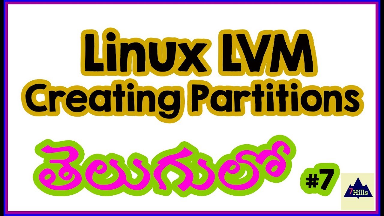 Linux Disk Partitioning In Telugu || LVM creations || Linux In Telugu