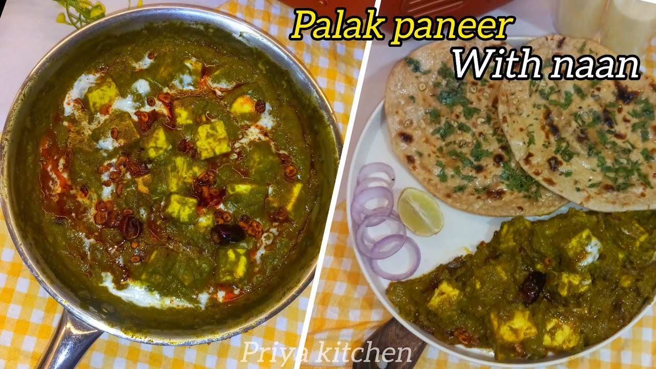 कम सामान में पालक पनीर बनाया .. सबने बहुत तारीफ की😍 । pakal Paneer & Aata Naan combo