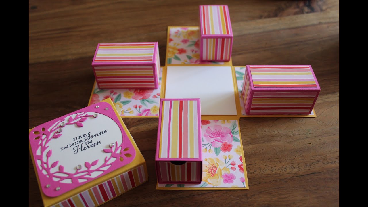 Vier Boxen in einer Box mit Produkten von Stampin`UP!