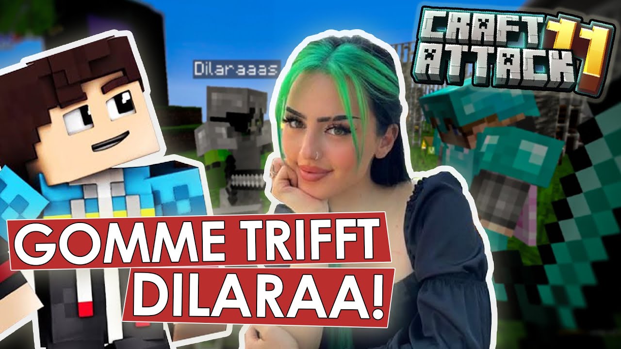 ERSTES Aufeinandertreffen von GommeHD und Dilaraa in CraftAttack 11 - mit Nooreax und CastCrafter