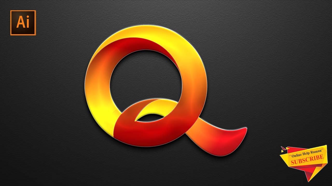 Letter Q Logo Design | Illustrator Tutorial | How to make logo design in Adobe Illustrator CC