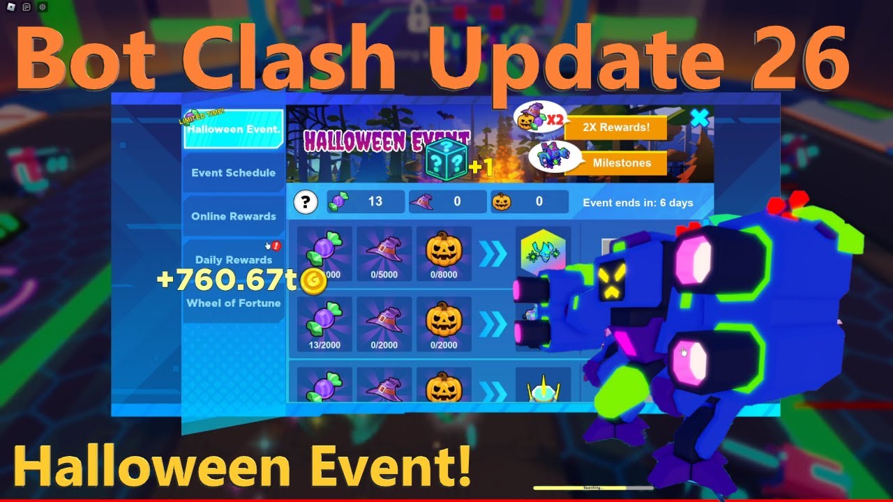 Bot Clash Update 26 | Halloween Event | New Mythical Bots New Mech Parts More...