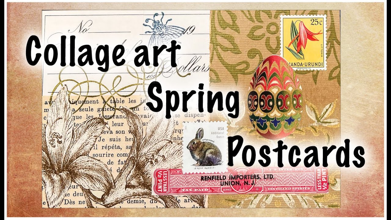 Easter crafts 🐣 Make Spring/Easter Postcard Collage Art