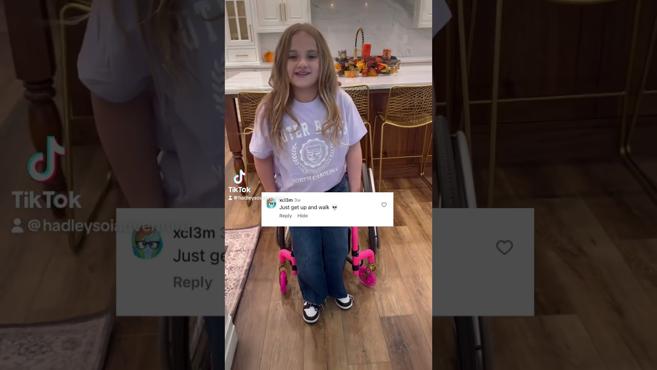 GUESS WHAT?🎉Hadley can walk! Ambulatory wheelchair users exist.￼🫶 #funny #mindblowing #wheelchair