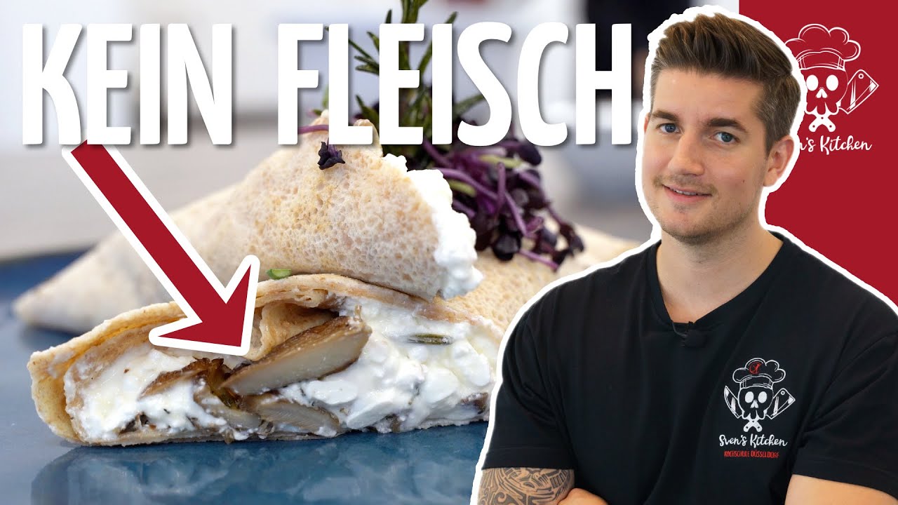 Französische Galettes Rezept / herzhafte Crêpes mit Fleischersatz