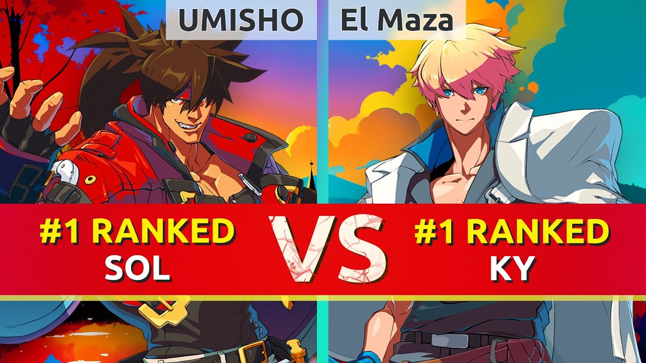 GGST ▰ UMISHO (#1 Ranked Sol) vs El Maza | Dany (#1 Ranked Ky). High Level Gameplay