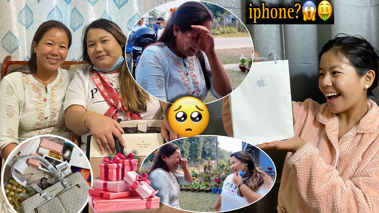 SURPRISE🤩MOM BECAME EMOTIONAL 🥺 IPHONE GIFT?📱 @Grace_Tamang ❤️