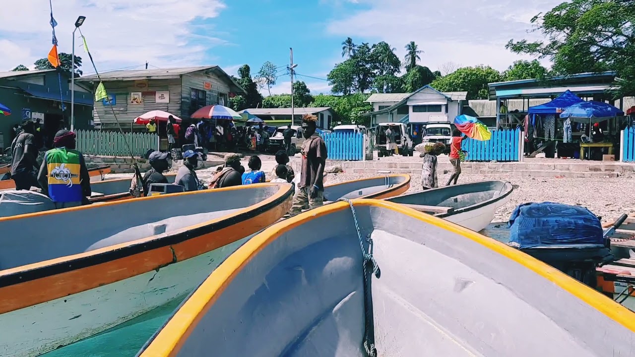 Water taxi at Kokopau boatstop | Buka town| Bougainville | 2021