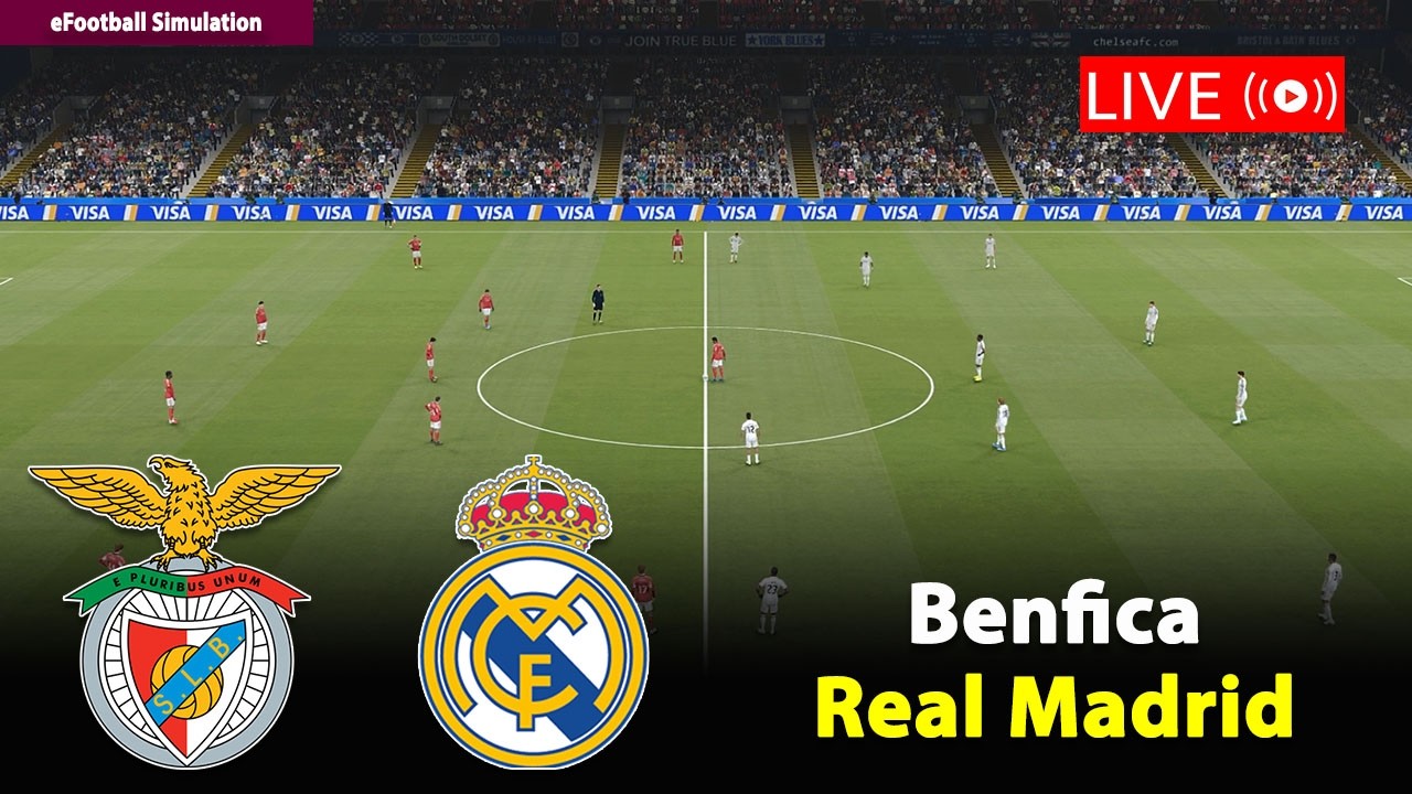 🔴Live- Benfica vs Real Madrid | Champions League 2025/26 Match | PES21 Game Simulation