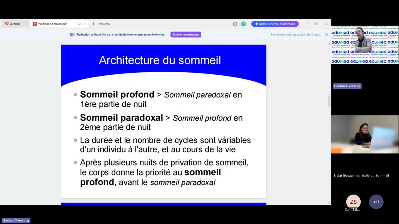 Webinaire : 🧠💤 𝗕𝗶𝗲𝗻 𝗱𝗼𝗿𝗺𝗶𝗿, 𝗯𝗶𝗲𝗻 𝗯𝗼𝘂𝗴𝗲𝗿 𝗽𝗼𝘂𝗿 𝗿𝗲́𝘂𝘀𝘀𝗶𝗿