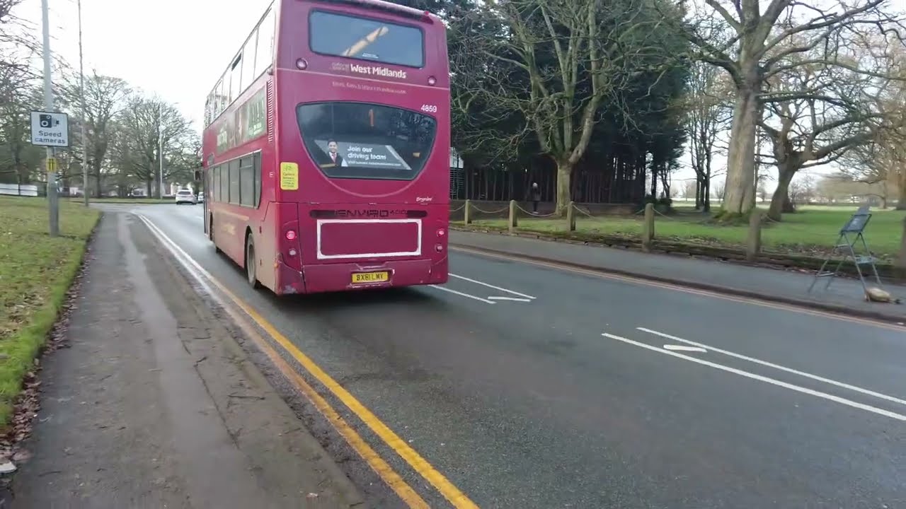 [Upper deck experience] NXWM 1 Enviro 400 [4859] [Art Gallery - Tettenhall Regis rd]