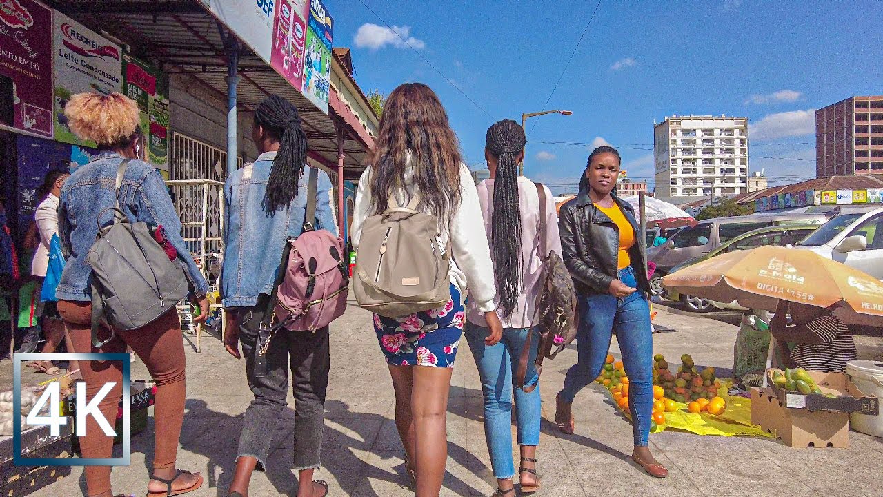 MAPUTO AMAZING OPEN STRRET MARKET WALK 4K