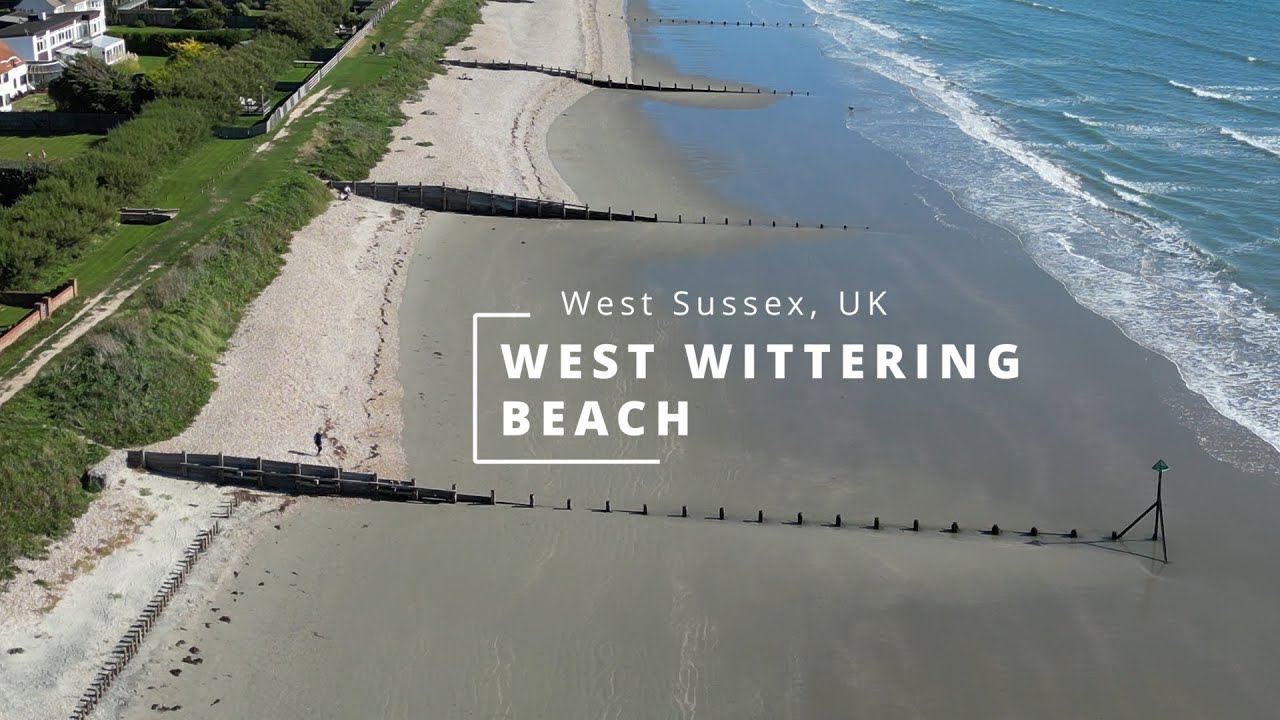 West Wittering beach, West Sussex, UK - DJI Mini 3 Pro 4K