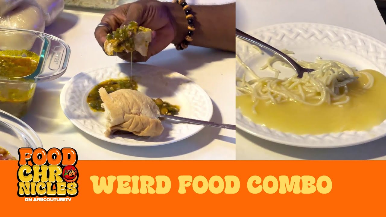 Weird Food Combo Challenge! Fufu & Bread? Spaghetti & Okro? | Food Chronicles | Africouture TV