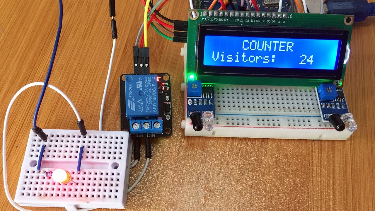 Bidirectional Counter using IR sensors and Arduino.