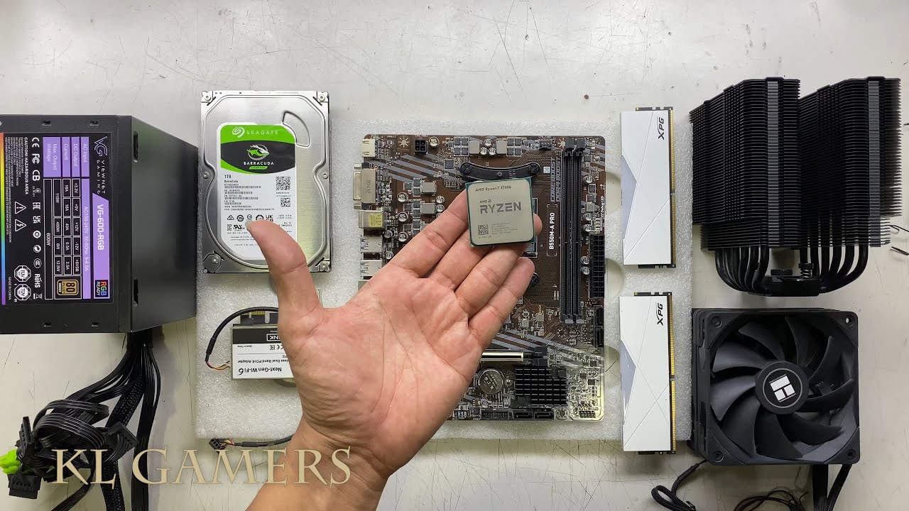 AMD Ryzen 7 5700G MSI B550M-A PRO Thermalright Cooler Gaming PC Build