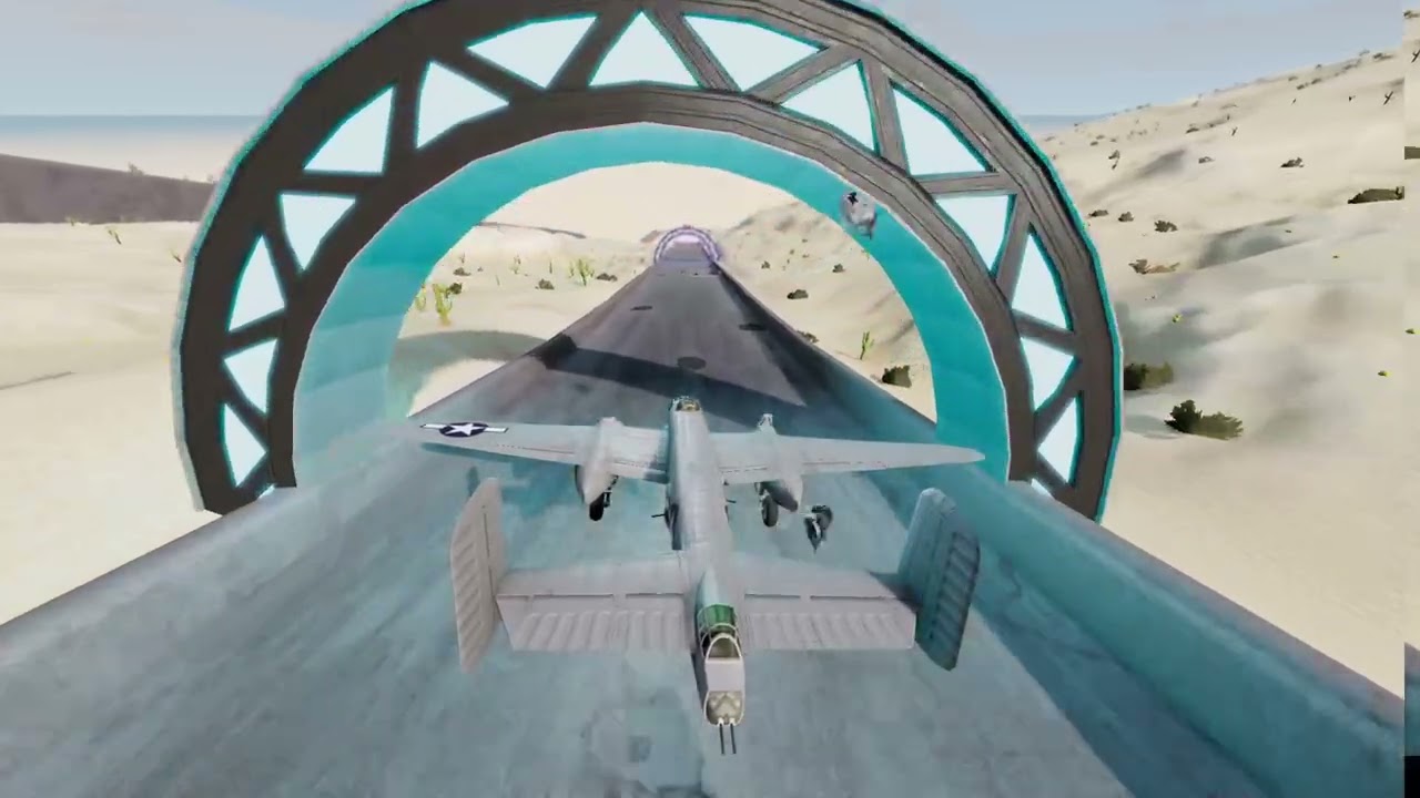 Aircraft crash at downhill #beamngdrive