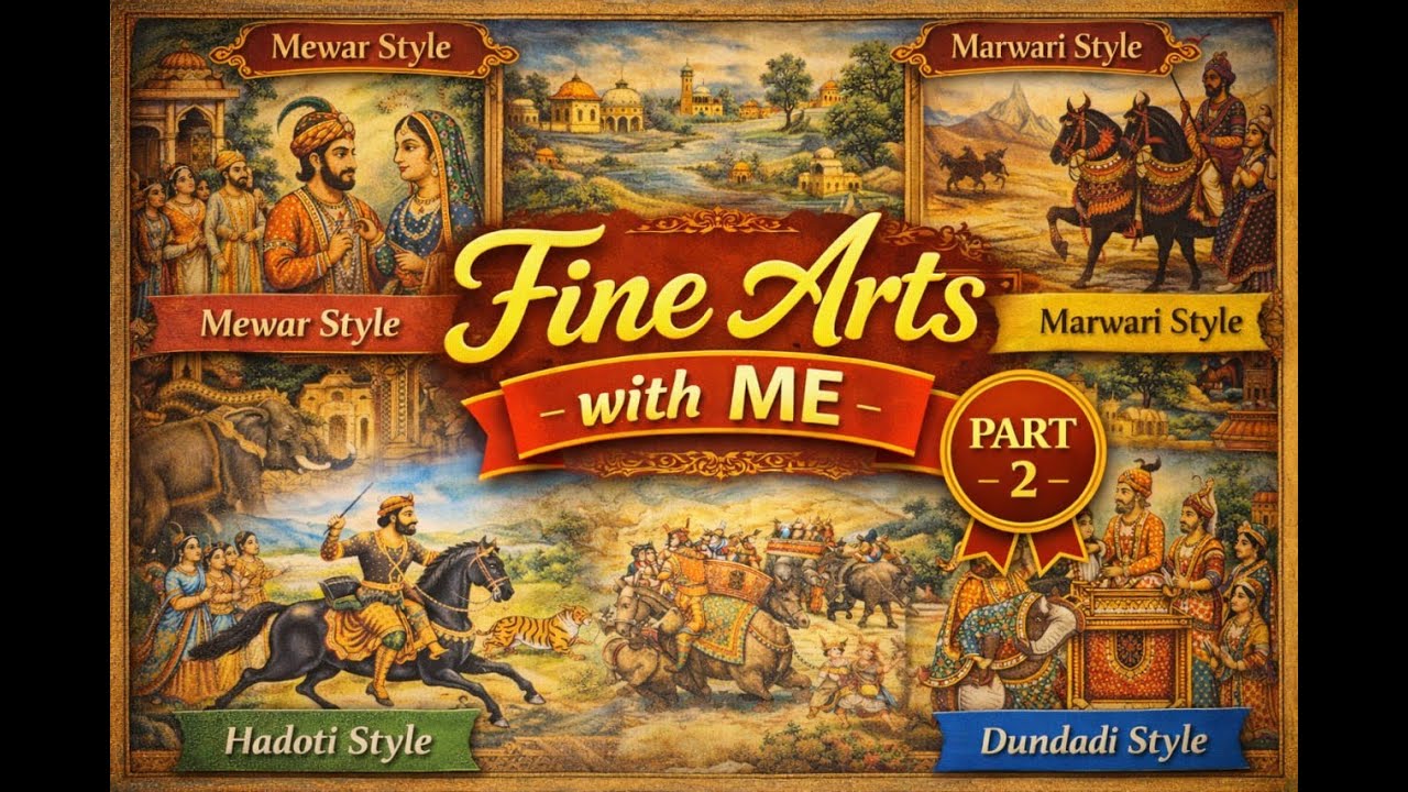 ढूंडाड़ी एवं हाड़ौती शैली | राजस्थानी चित्रकला | Rajasthani Painting Class | Fine Arts