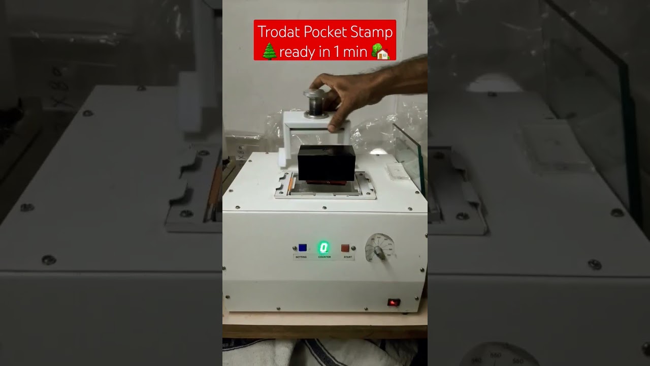 Pre ink Rubber Stamp Making Machine 💡 Trodat Pocket Stamp #trodat #shortvideo