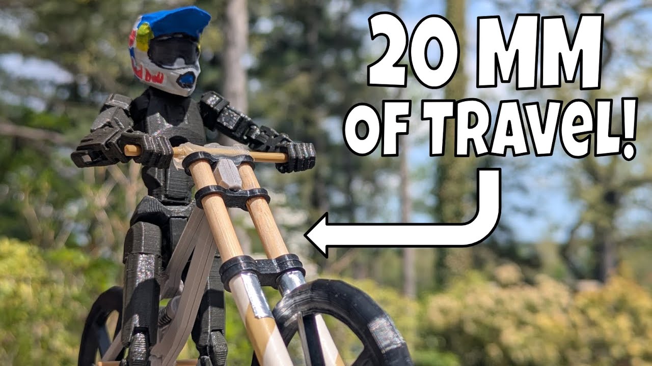 Worlds Greatest Downhill Fingerbike | Ultra Long Travel Fork