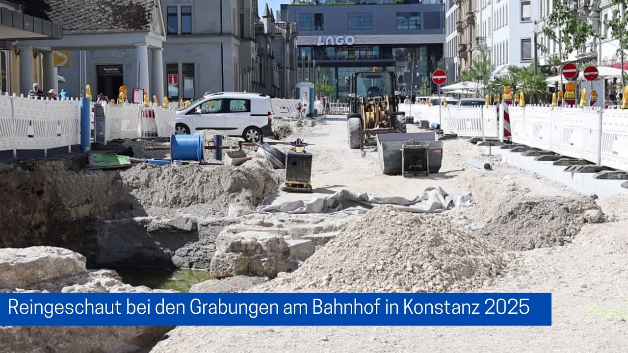 Reingeschaut bei den Grabungen am Bahnhof Konstanz 2025
