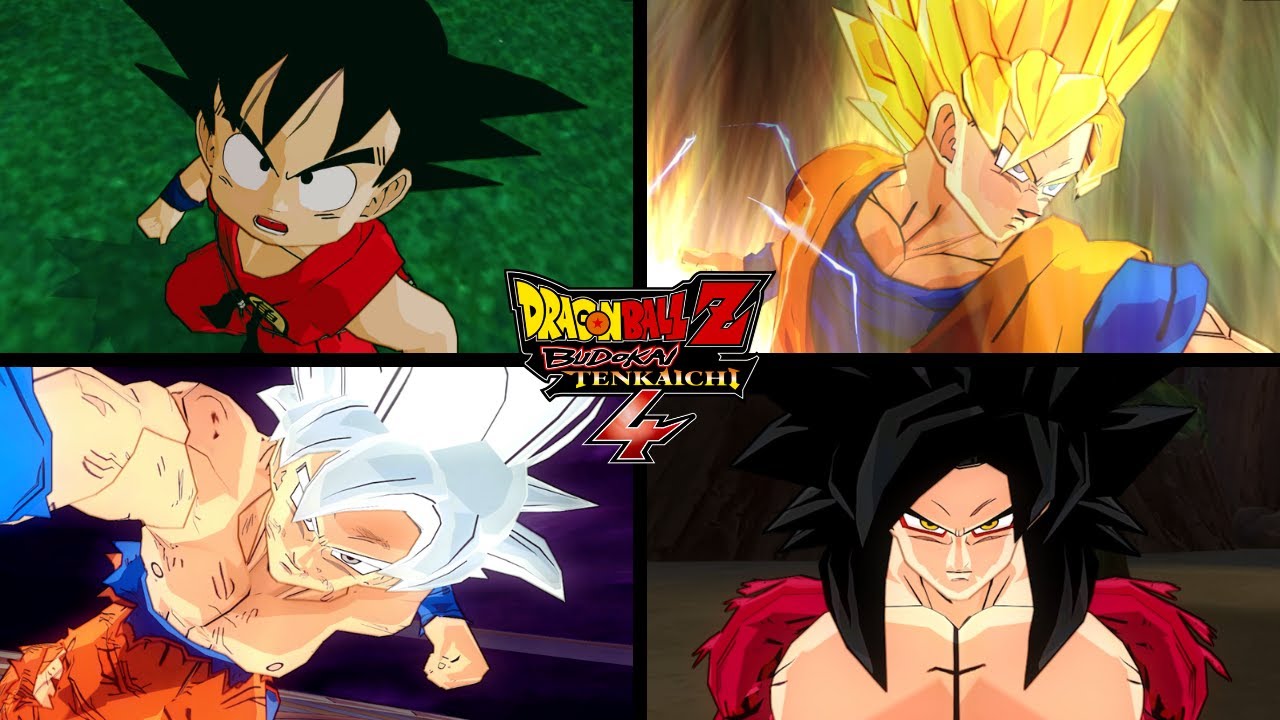 All Goku Forms & Ultimate Attacks in Dragon Ball Budokai Tenkaichi 4
