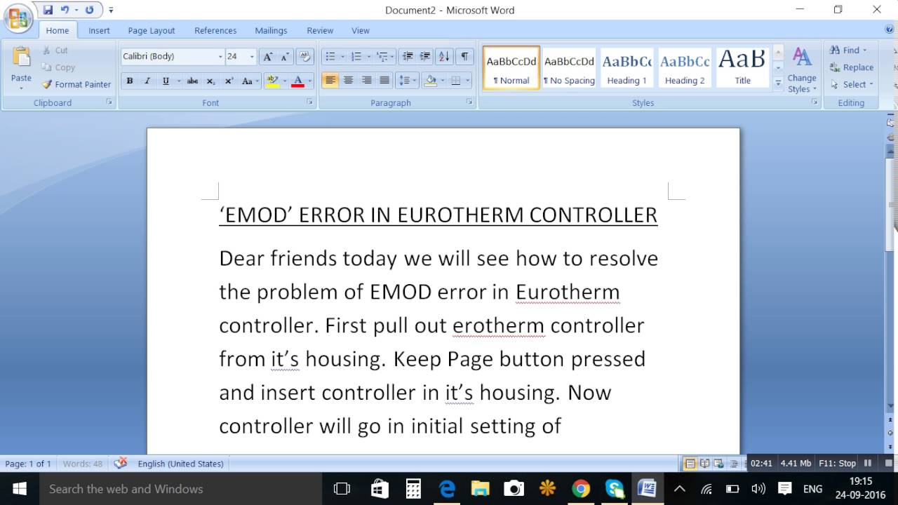 EMOD error in  Eurotherm controller