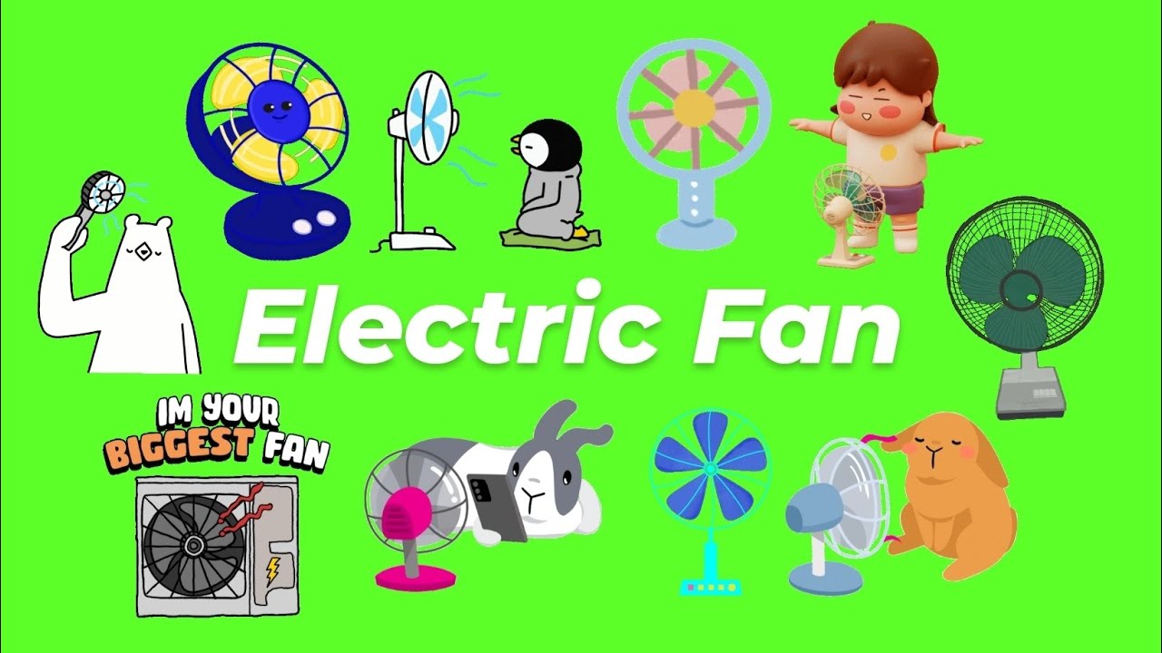 Animated Electric Fan GIF Green Screen Pack (Free Download)