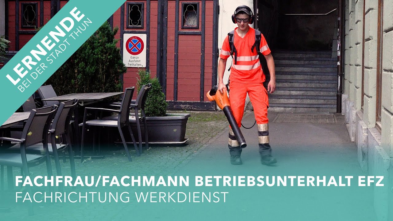 Lernende bei der Stadt Thun: Fachfrau/Fachmann Betriebsunterhalt (Fachrichtung Werkdienst)