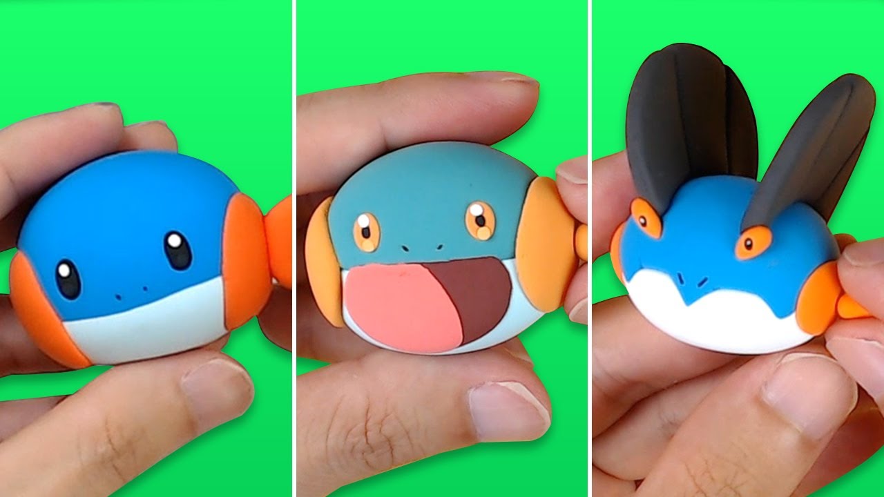 Pokémon Figures Making - Mudkip line!!(Mudkip, Marshtomp, Swampert) | Clay Art