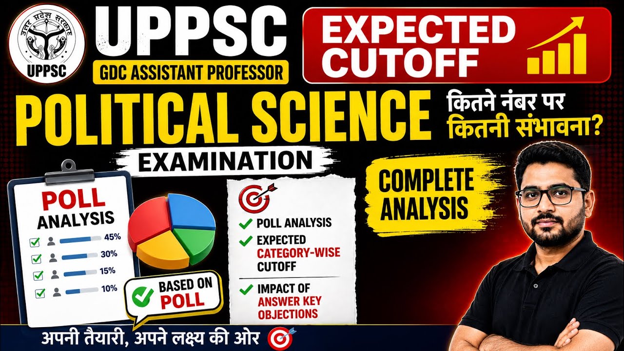 UPPSC GDC Assistant Professor Political Science Cutoff Prediction 2026 Poll Analysis Expected Cutoff