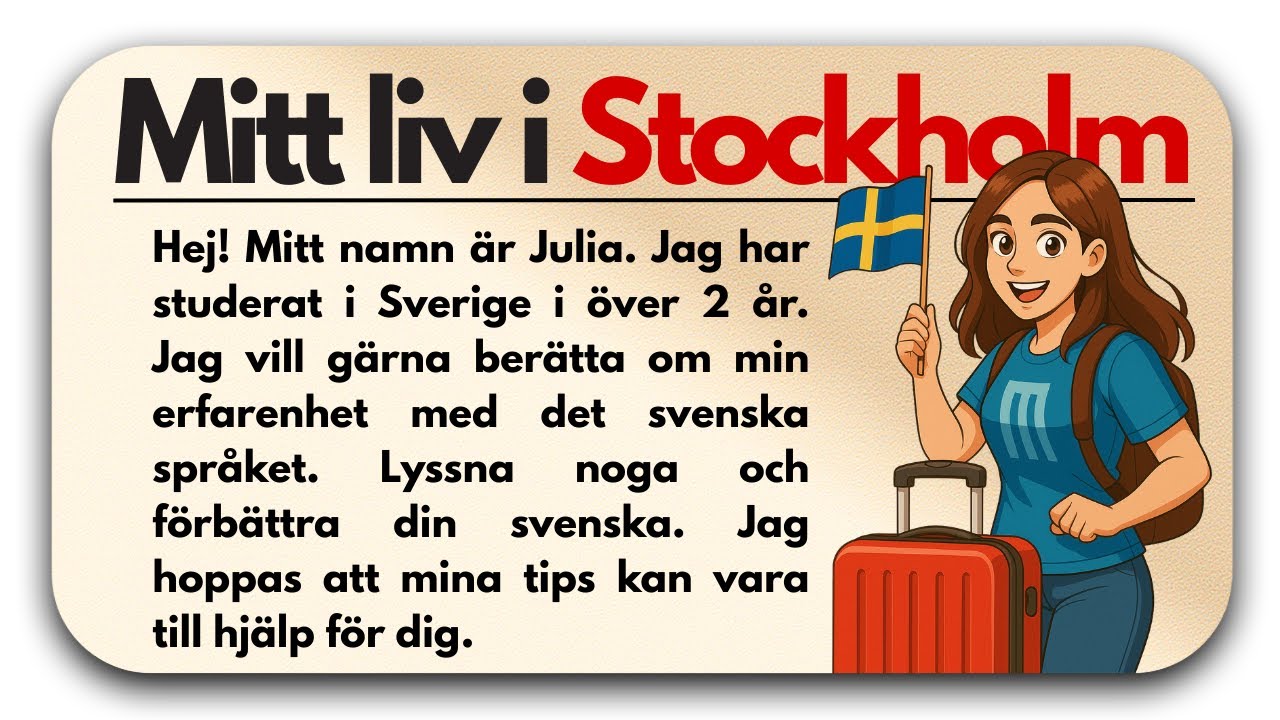 Svenskakurs A1–A2 | Lär dig svenska med berättelser från Stockholm