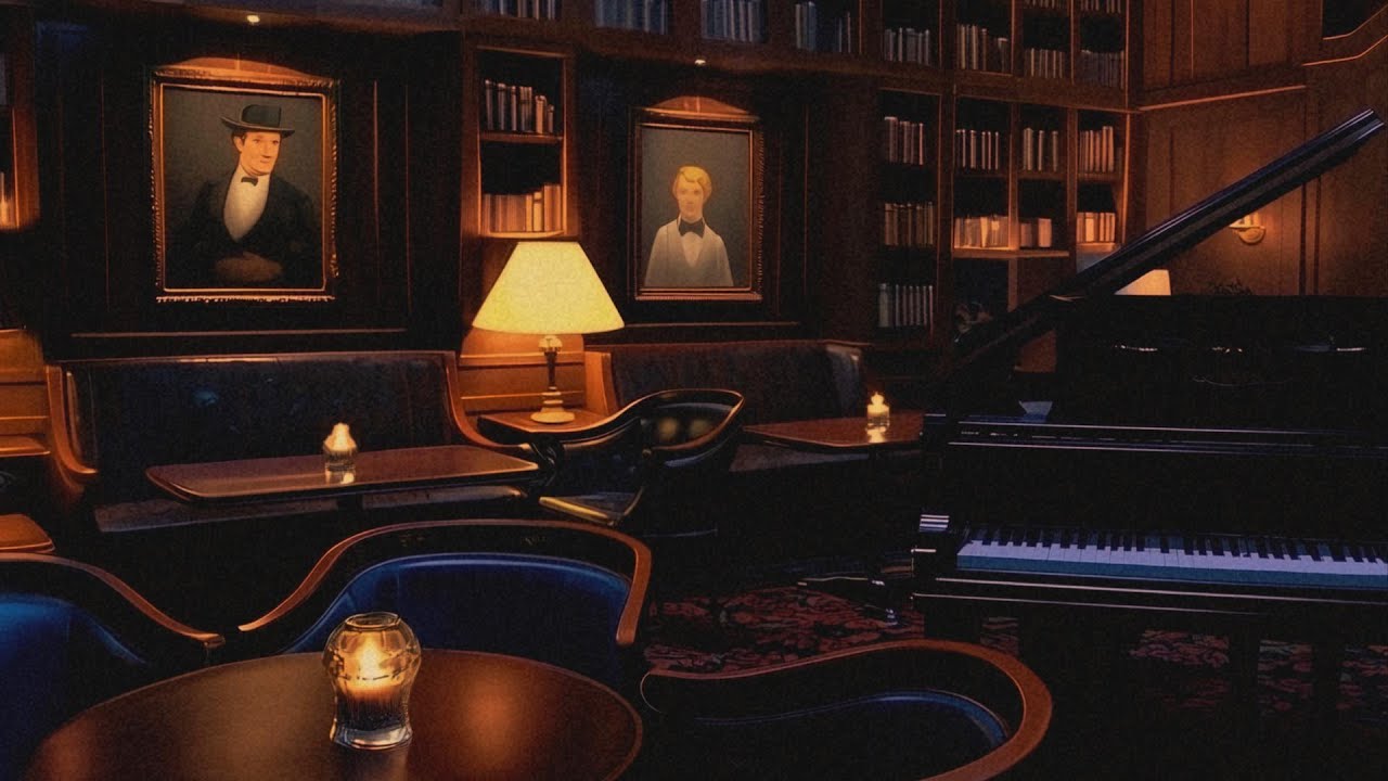 it's 1940s and you're listening to vintage jazz on a cozy rainy night