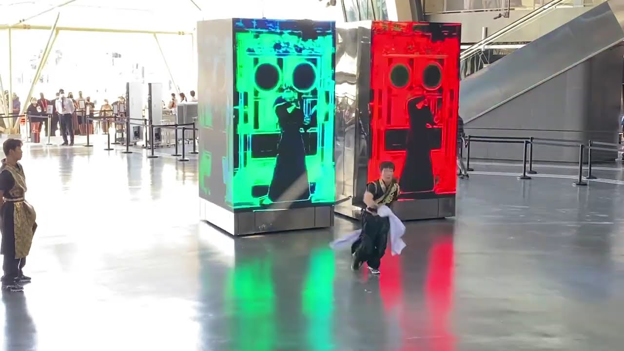 Enchanting Robot Screens: Japanese Cultural Fusion at Dubai Expo