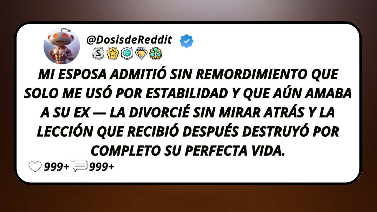 Mi Esposa Admitió Sin Remordimiento Que Solo Me Usó Por Estabilidad Y Que Aún Amaba A Su Ex...
