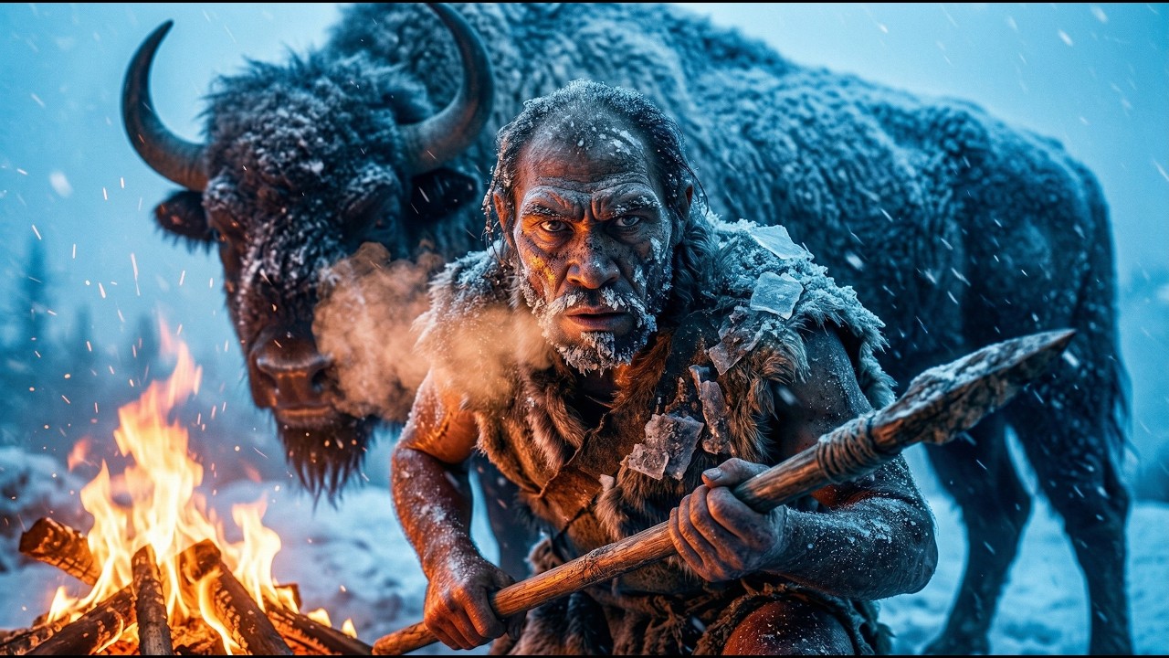 Surviving a Cold Stone Age Winter | Homo Erectus Survival in the Frozen Tundra