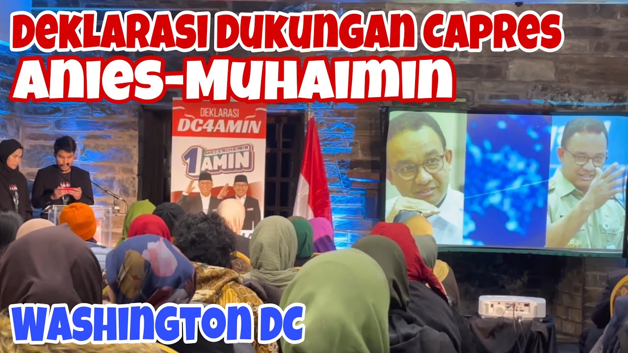 Deklarasi Dukungan Diaspora Indonesia di Washington DC untuk Pasangan Calon Presiden Anies-Muhaimin